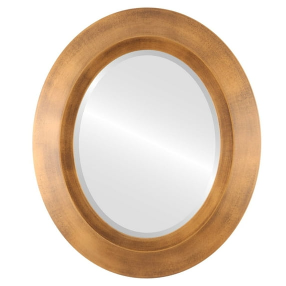 OVALCREST by The OVALCREST Mirror Store Veneto Framed Oval Mirror in Sunset Gold 23x29