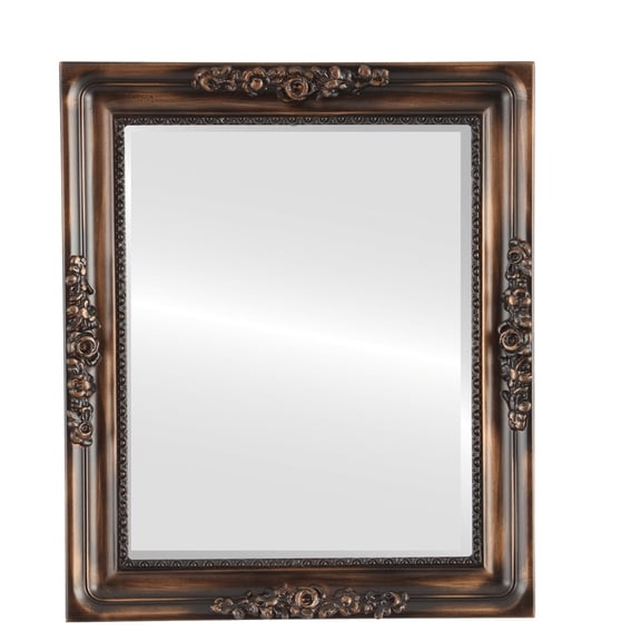 OVALCREST by The OVALCREST Mirror Store Versailles Framed Rectangle Mirror in Rubbed Bronze 19x23