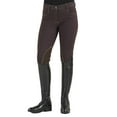 thumbnail image 1 of OVATION Adult Female Euro Melange Zip Front Knee Patch Breeches, Color: Brown, Size: 24R (469565BRN-24R), 1 of 3