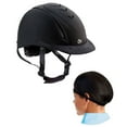 thumbnail image 1 of OVATION Adult Unisex Deluxe Schooler Black XXS/XS Riding Helmet w/Hair Net, 1 of 5