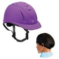 thumbnail image 1 of OVATION Adult Unisex Deluxe Schooler XXS/XS Purple Riding Helmet w/Hair Net, 1 of 5