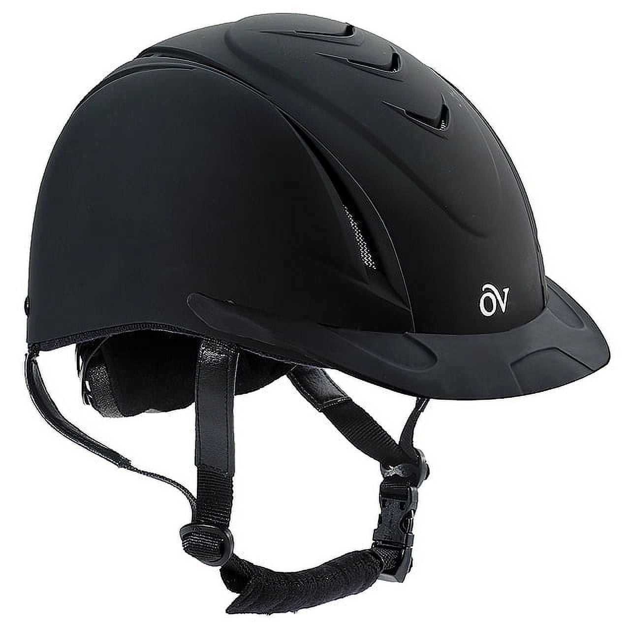 Large / X Ovation Comfortable Ventilated Deluxe Schooler Helmet Black
