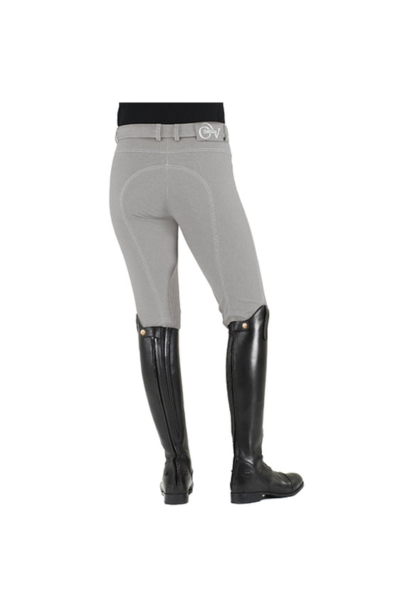 Ladies' SoftFlex Knee Patch Breeches Mid-Rise UPF 30 Syn-Tech Suede