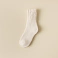 thumbnail image 1 of OVBMPZD Casual Socks for Girls 10-12 Years Beige Wool Crew Fuzzy Thermal Fall Socks Uniform Socks for Girls, 1 of 2