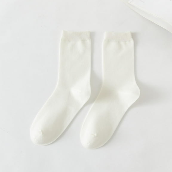 OVBMPZD Crew Socks for Women White Winter Casual Cycling Fall Soft Socks Thin Socks Women
