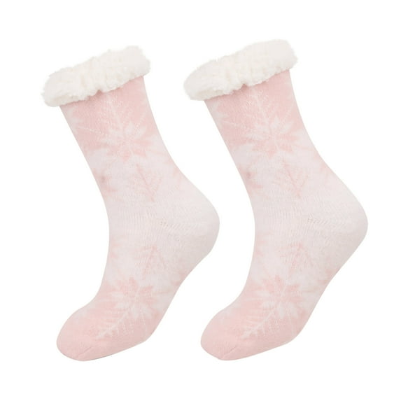 OVBMPZD Fuzzy Womens Socks Size 9-11 Wool Pink Thermal Fall Crew Winter Socks Anti-Blister Socks
