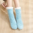 thumbnail image 1 of OVBMPZD Green Girls Socks Fuzzy Thermal Fluffy Fall Nude Winter Socks Funny Socks for Women, 1 of 5