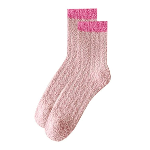 OVBMPZD Pink Girl Socks Thermal Fuzzy Crew Travel Fall Winter Socks Socks for Swollen Ankles