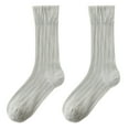 thumbnail image 1 of OVBMPZD Scrunched Womens Socks Size 7-9 Casual Crew Gray Comfort Socks Ankle Support Socks, 1 of 3