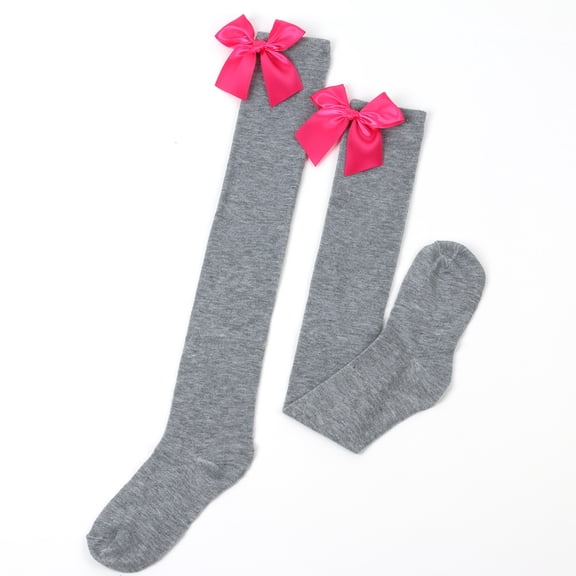 OVBMPZD Socks Women Bow Gray Thigh High Golf Fall Soft Socks Moisture Wicking Socks Women