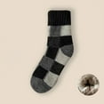 thumbnail image 1 of OVBMPZD Women Socks Size 7-9 Wool Black Fall Fuzzy Plaid Crew Winter Socks Fun Socks for Women, 1 of 6