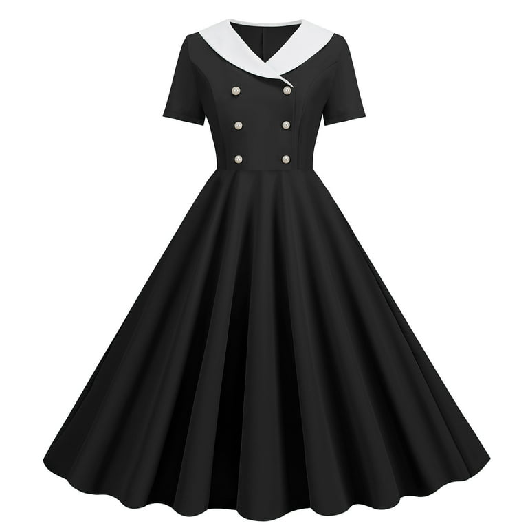 Ladies black shop swing dress