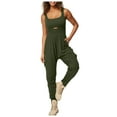 thumbnail image 1 of OVBMPZD Workout Jumpsuits for Women Athletic Green Yoga One Piece Cutout Pockets Jumpsuits Rompers for Women L, 1 of 9