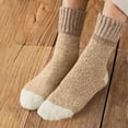 thumbnail image 1 of OVBMPZD Yellow Socks Women Fuzzy Crew Wool Soft Lightweight Winter Socks Anti-Blister Socks, 1 of 4