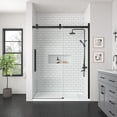 thumbnail image 1 of OVE Decors Bel Soft-Close Matte Black 60" Frameless Sliding Soft Close Shower Door, 1 of 17