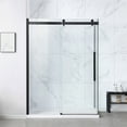 thumbnail image 1 of OVE Decors Bel Soft-Close Matte Black 60" Frameless Sliding Soft Close Shower Door, 1 of 14