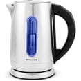 thumbnail image 1 of OVENTE Electric Kettle, 1.7L Stainless Steel Water Boiler and Heater with 1100W Power, Temperature Control, Keep Warm Function, Auto Shut-Off, Boil-Dry Protection and Cordless Serving, Silver KS58S, 1 of 8