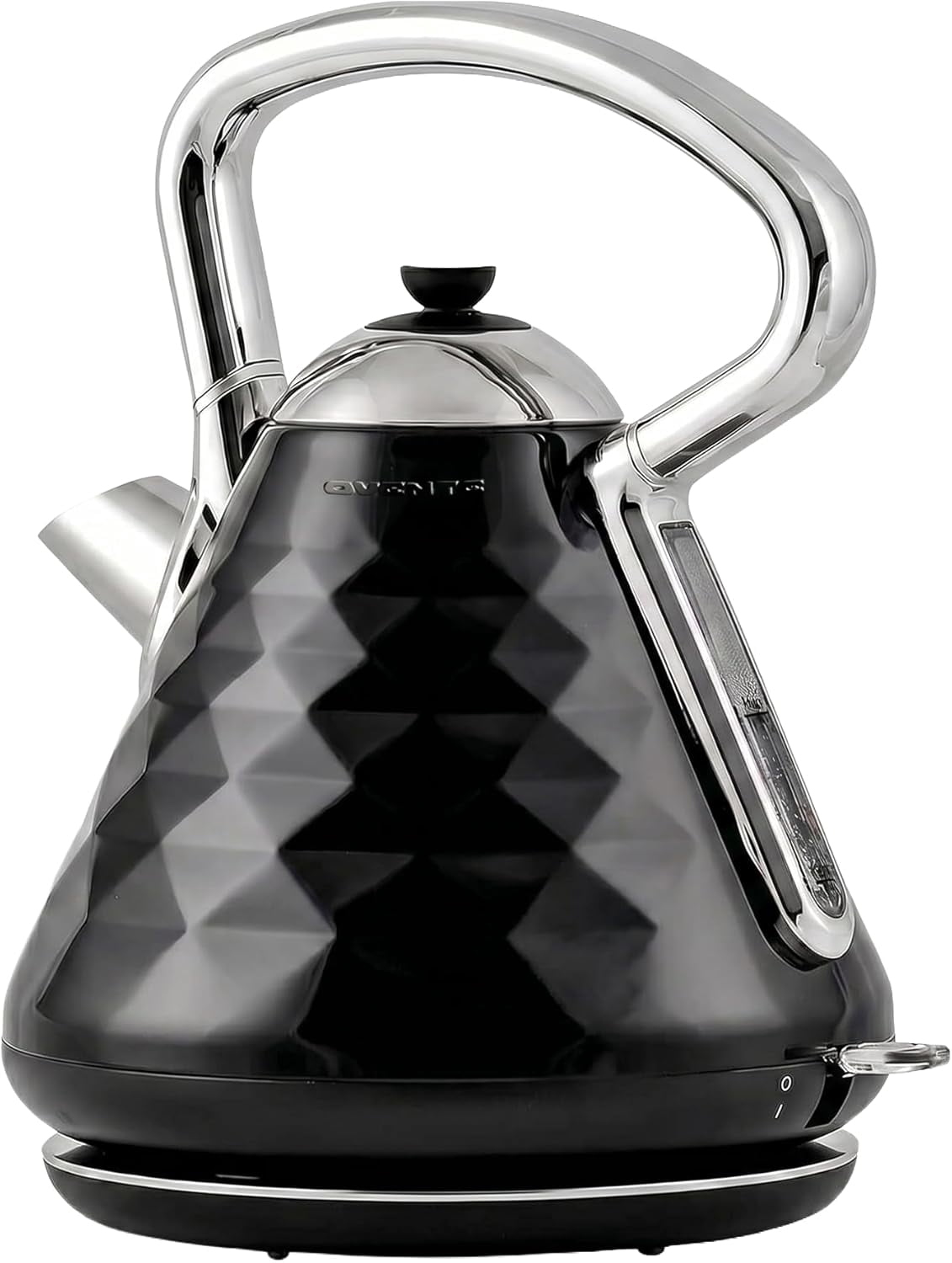 OVENTE Retro Electric Kettle, 1.7L Stainless Steel Tea Kettle, 1500W Fast Heating Hot Water Boiler with LED Indicator Light, Auto Shut-Off & Boil-Dry Protection, BPA-Free Teapot, Black KS755B