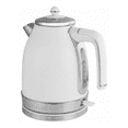 thumbnail image 1 of OVENTE 1.7L Stainless Steel Electric Kettle, 1500W Power, White KS777W | Fast Boiling Heater, BPA Free, Cordless Body Design, Auto Shut-Off, Boil-Dry Protection, Indicator Light and Removable Filter, 1 of 8