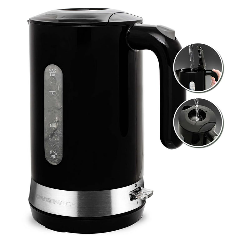 Ovente 1.7 Liter, BPA-Free Electric Glass Hot Water Kettle with  Stainless-Steel Infuser and ProntoFill