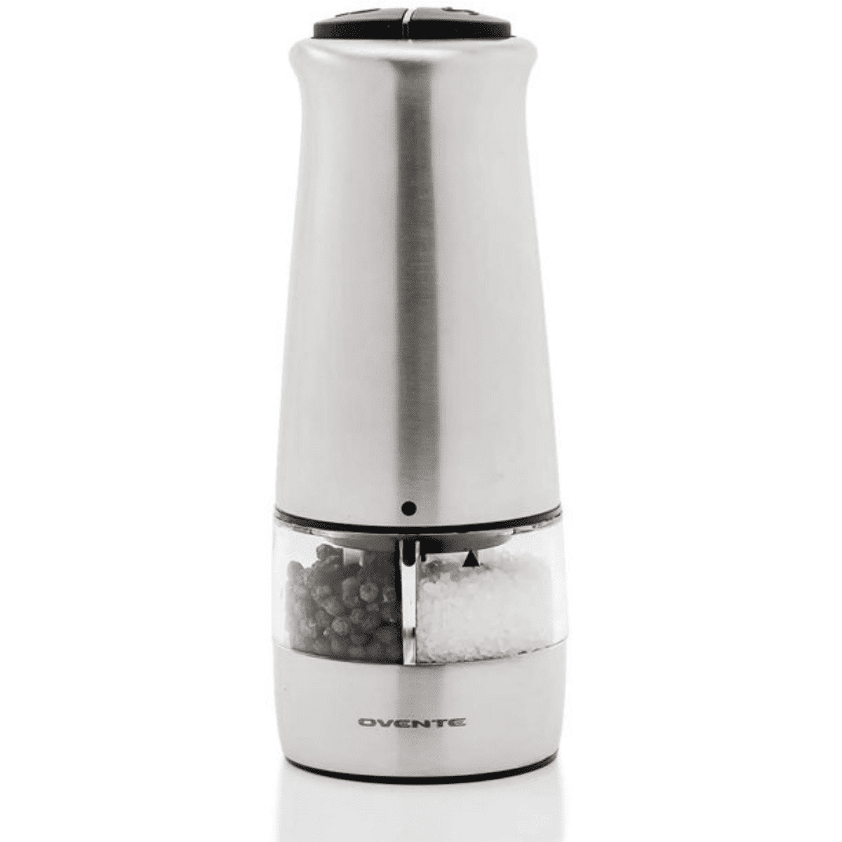 Zulay Kitchen Salt and Pepper Grinder with Lid Cap & Portable Holder 5  Coarseness Options - Silver
