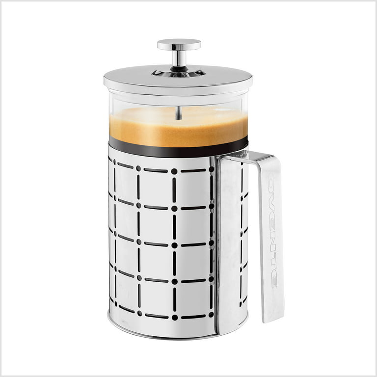 OVENTE 27 Ounce French Press Coffee & Tea Maker, Portable Pitcher with  Scoop, Silver FSS27P