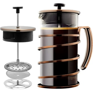 Teabloom Tea Press with Copper Pull Handle and Stainless Steel Filter – Tea  Connoisseur's Choice – Pekoe Tea Maker, 34-Ounce