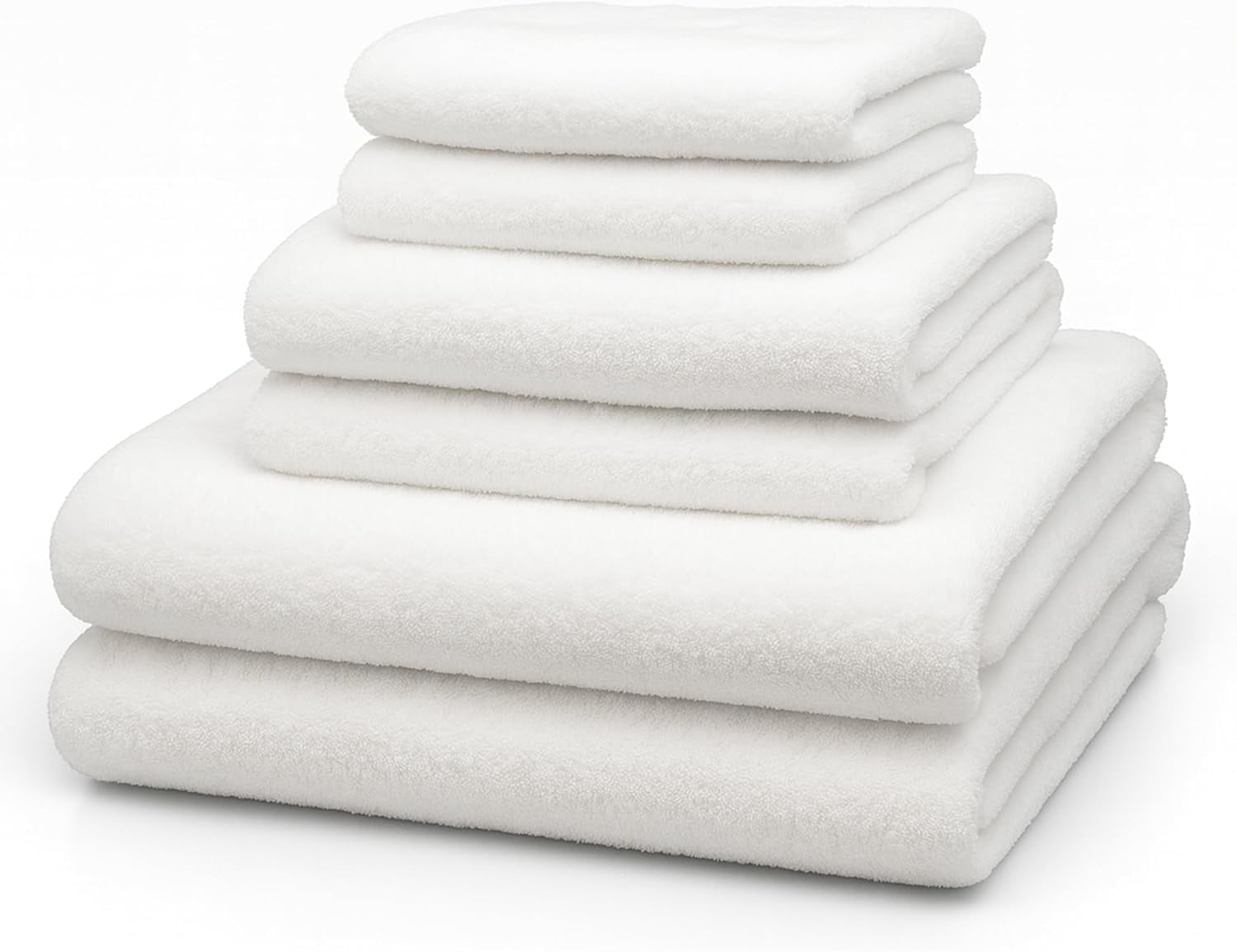 OVENTE 6 Piece Ultra Soft Bath Towels, Highly Absorbent, Quick Dry and ...