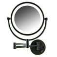 thumbnail image 1 of OVENTE 8.5'' Hardwired Lighted Wall Mount Makeup Mirror - Oil Rubbed Bronze Finish, Dual Magnification (1X & 7X), Dimmer Switch, and Retractable Arm  MPWD3185BZ1X7X, 1 of 8