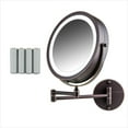 thumbnail image 1 of OVENTE 8.6" Wall Mount Makeup Mirror - Double LED, 1X & 10X Magnifier, Antique Bronze MFW85ABZ1X10X, 1 of 9