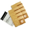 thumbnail image 1 of OVENTE 8-Pack Premium Disposable Compact Dust Bag Replacement with Ultra Filtration, Fit for ST1600 Canister Vacuum Cleaner Model Series Large Size and Easy Storage, Brown ACPST16708, 1 of 7