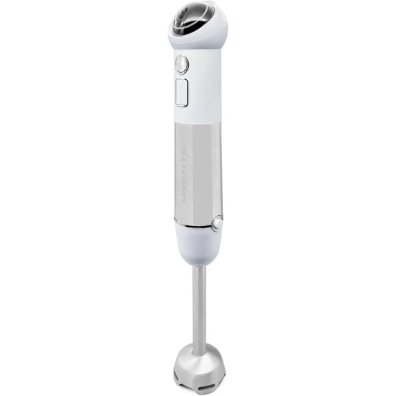 OVENTE Cordless Immersion Hand Blender, 300W Rechargeable Handheld Portable Stick Mixer with Speed Pulse Activating Sensor and Stainless Steel Blades for Smoothies, Shakes or Baby Food, White HR995W