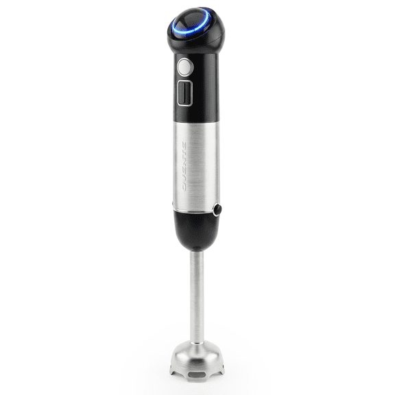OVENTE Cordless Immersion Hand Blender, 300W Rechargeable Handheld Portable Stick Mixer with Speed Pulse Activating Sensor and Stainless Steel Blades for Smoothies, Shakes or Baby Food, Black HR995B
