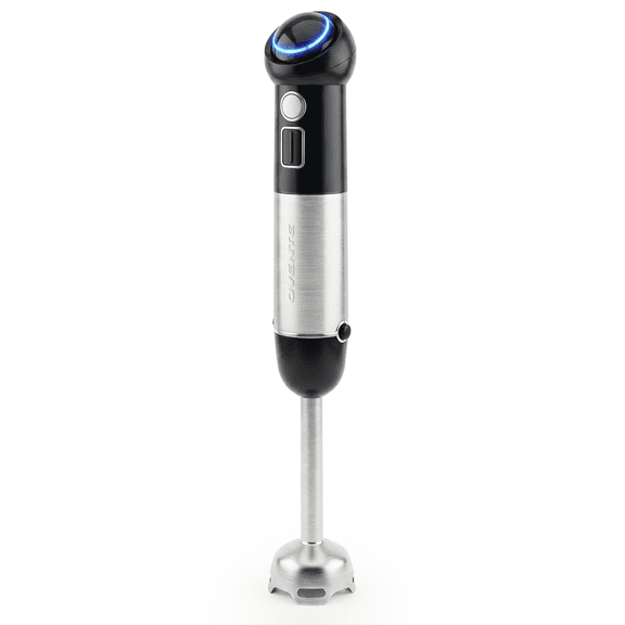 OVENTE Cordless Immersion Hand Blender, 300W Rechargeable Black HR995B | Handheld Portable Mixer with Speed Pulse Activating Sensor and Stainless Steel Blades for Smoothies, Shakes, or Baby Food