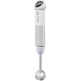 thumbnail image 1 of OVENTE Cordless Immersion Hand Blender, 300W Rechargeable Handheld Portable Stick Mixer with Speed Pulse Activating Sensor and Stainless Steel Blades for Smoothies, Shakes or Baby Food, White HR995W, 1 of 5