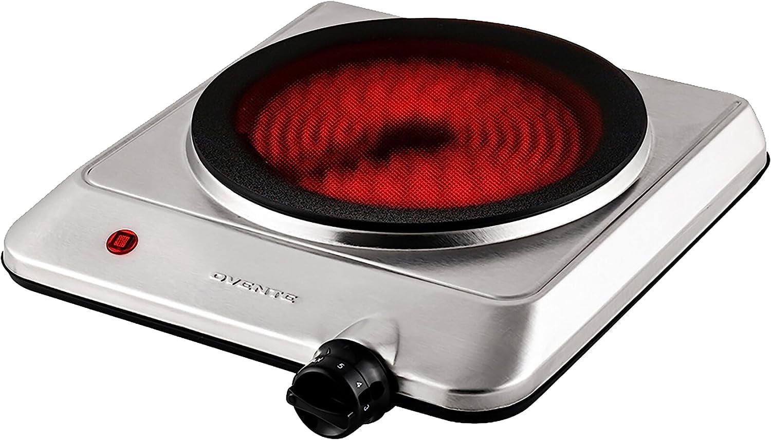 SUNAVO 1500W Hot Plates for Cooking, Electric Single Burner with Handles, 6  Power Levels Stainless Steel Hot Plate