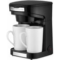 thumbnail image 1 of OVENTE Double Drip Coffee Maker with 2 Ceramic Mugs and Auto Shut Off, Small Dual Drip Coffee Maker Machine Works with Ground Coffee Only, Compact Kitchen or Office Essential, Black CMDD2MB, 1 of 6