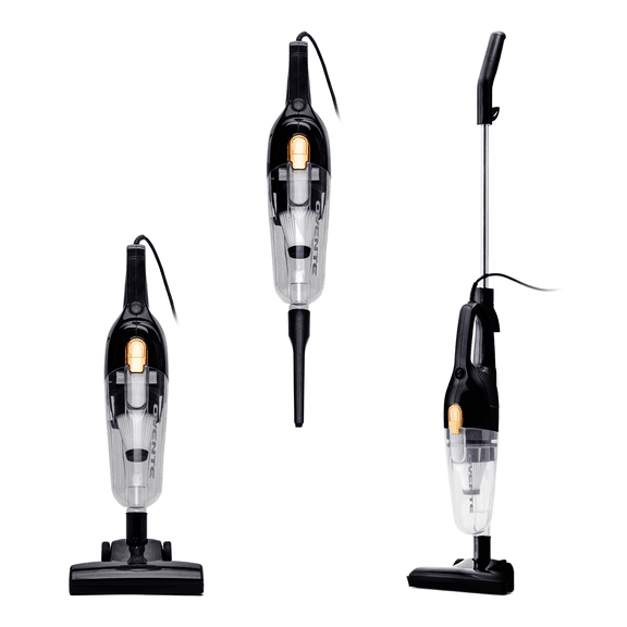 OVENTE 2-in-1 Corded Stick Vacuum Cleaner, 400W Motor, Black ST102BGD | Convertible to Handheld, Lightweight, Powerful Suction and Washable HEPA Filter for Home, Car, Pet Hair, Carpet or Hard Floor