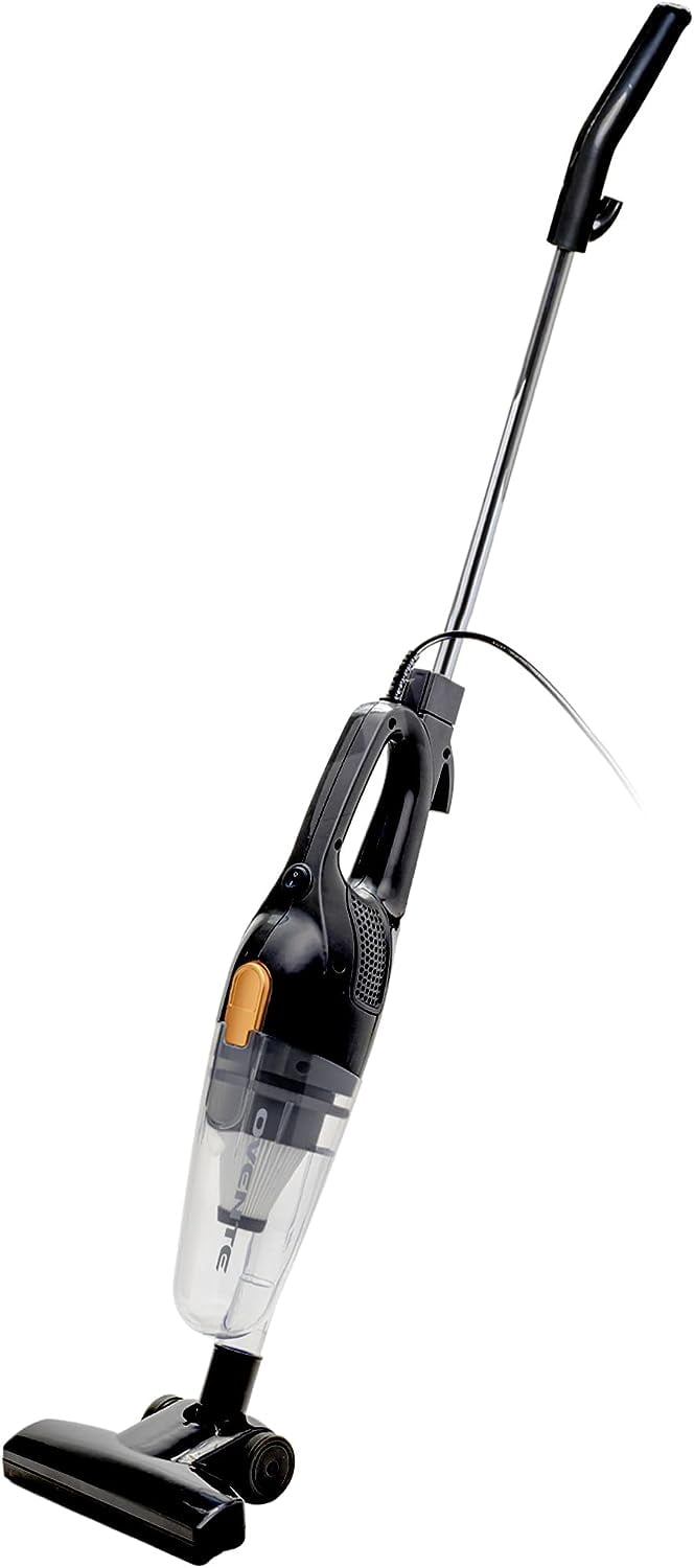 OVENTE Electric Bagless 3-in-1 Stick and Handheld Vacuum 400W Lightweight Multi-Surface Cleaner with Floor Brush & Crevice Nozzle Tool for Cleaning Hardwood, Carpet, Pet Hair, Kitchen, Car ST102BGD