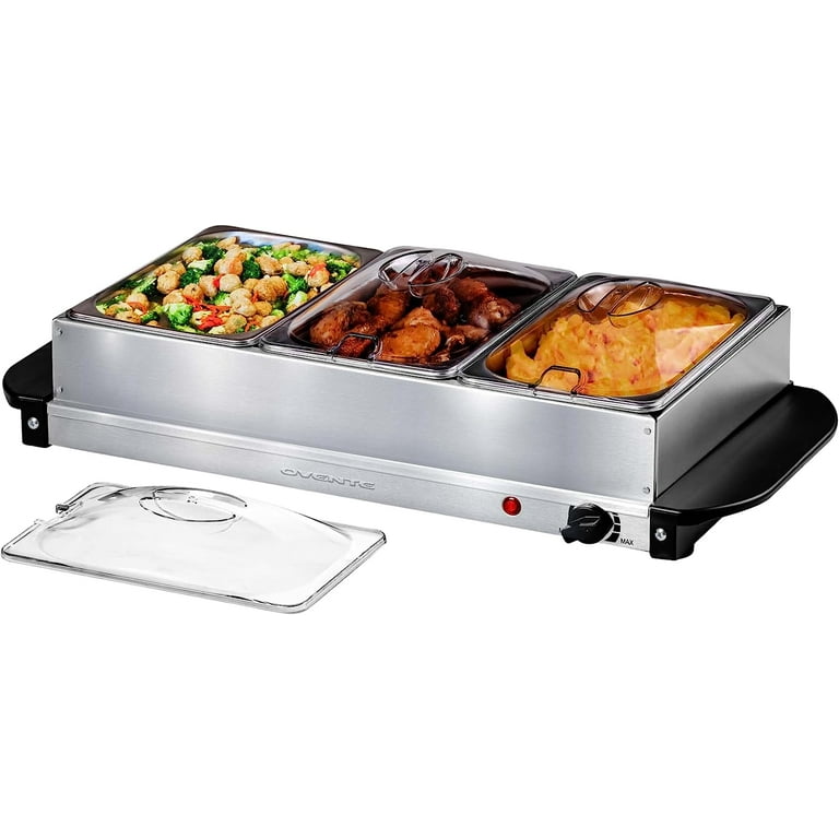 VEVOR Electric Buffet Server & Food Warmer, 14 x 14 Portable Stainless  Steel Chafing Dish Set with Temp Control & Oven-Safe Pan, Perfect for  Catering, Parties, Events, Entertaining, Silver, ETL