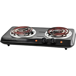 AMZCHEF 1800W Double Induction Cooktop Low Noise with Independent Control 2  Burners, 10 Temperature, 9 Power Levels, 3-hour Timer & Child Safety Lock 