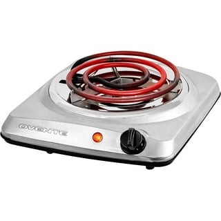 HElectQRIN 1000W Electric Hot Plate,Portable Hot Plate,1000W Electric Hot  Plate 5 Levels Compact Structure Stainless Steel Portable Electric Stove  For