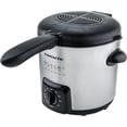 thumbnail image 1 of OVENTE Electric Deep Fryer, 0.9L Capacity, 840W with Adjustable Temperature, Locking Lid, Removable Fry Basket & Cool-Touch Handles, Stainless Steel Countertop Fryer, Silver FDM1091BR, 1 of 8