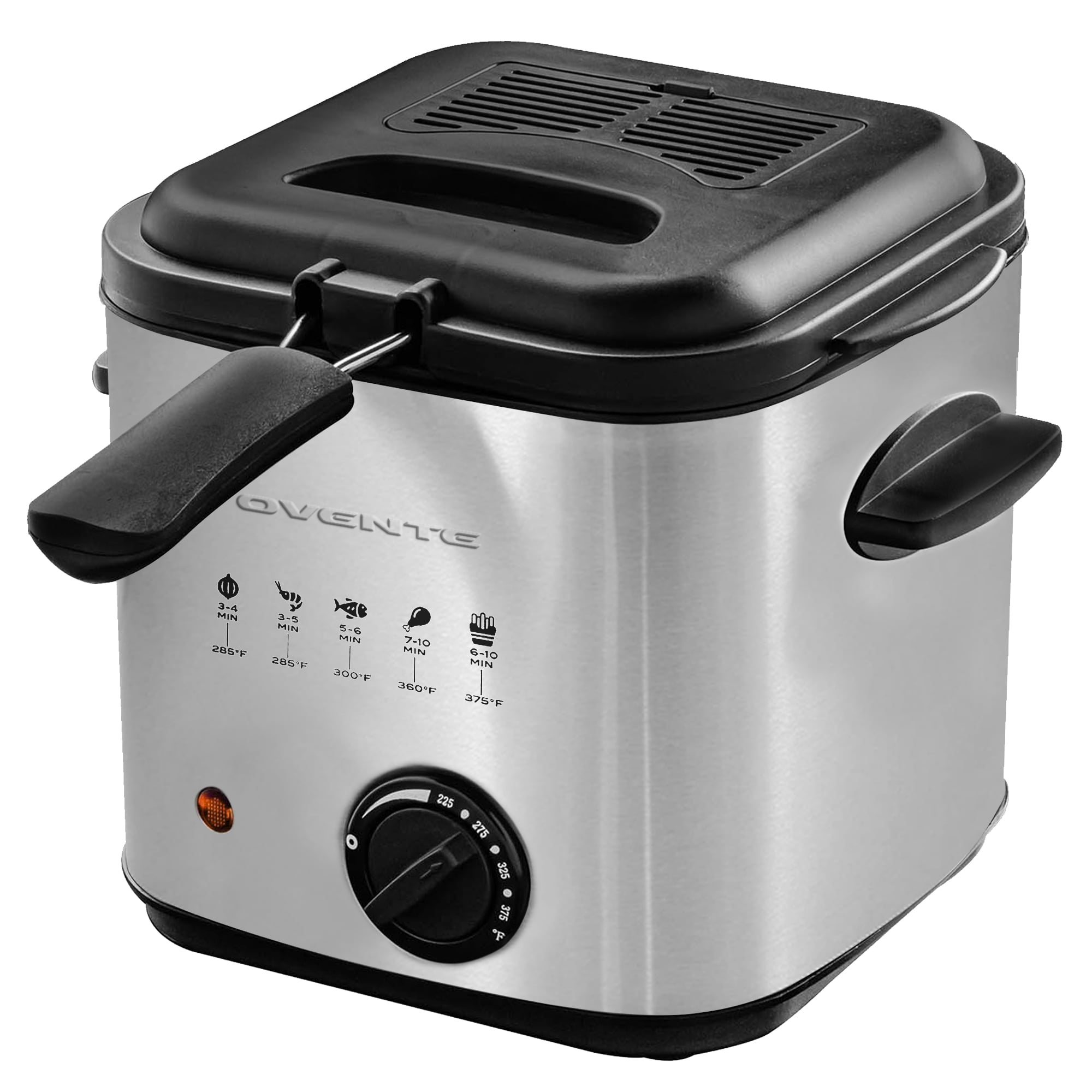 Ovente Electric Deep Fryer 1.5L Capacity with Removable Frying Basket FDM1501BR