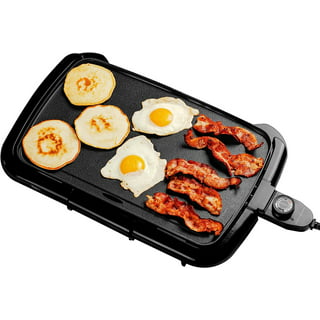 AEWHALE Electric Skillet - Black Non-Stick Grill with Removable Plate for  Indoor Cooking,1400W Adjustable Temperature Party Griddle for Cooking Meats