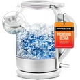 thumbnail image 1 of OVENTE Electric Hot Water Glass Kettle 1.5 Liter Borosilicate Glass with ProntoFill Technology Easy Fill Solution, Portable 1500 Watt Tea Maker Auto Shut-Off Fast Heating for Beverage, White KG516W, 1 of 12