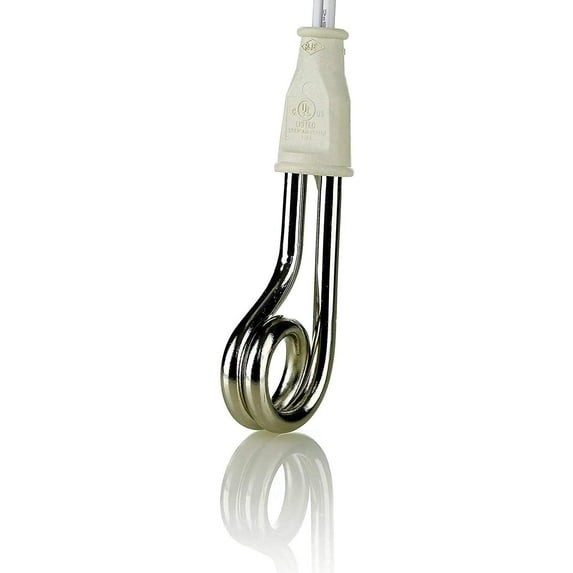 OVENTE Electric Immersion Heater, Portable Submersible Water Warmer, White Pack of 1 CH3011