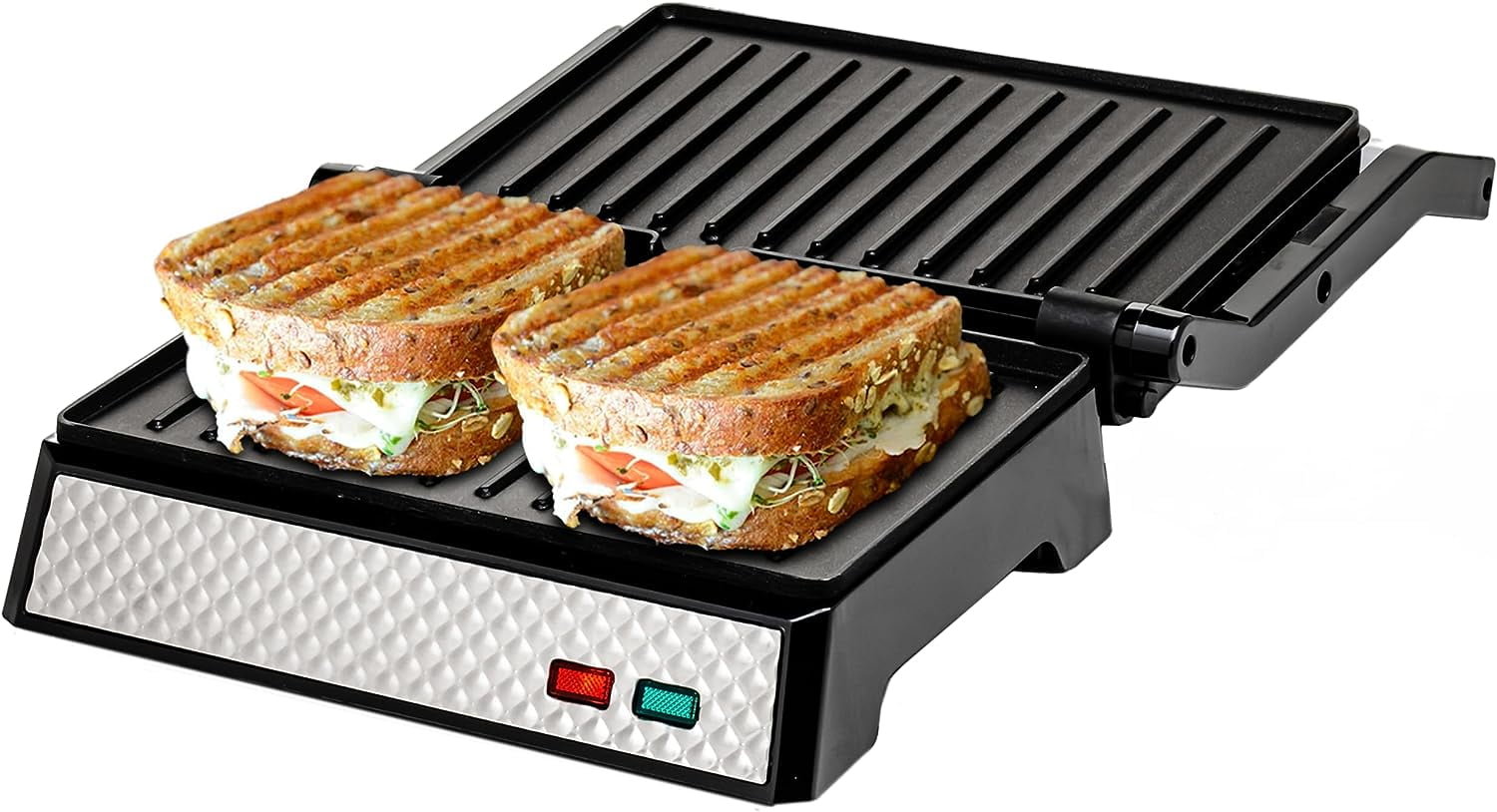Sandwich Maker, 750W Panini Press Toaster with Non-stick Plates,LED  Indicator Lights, Cool Touch Handle, Perfect for Breakfast Grilled Cheese  Egg