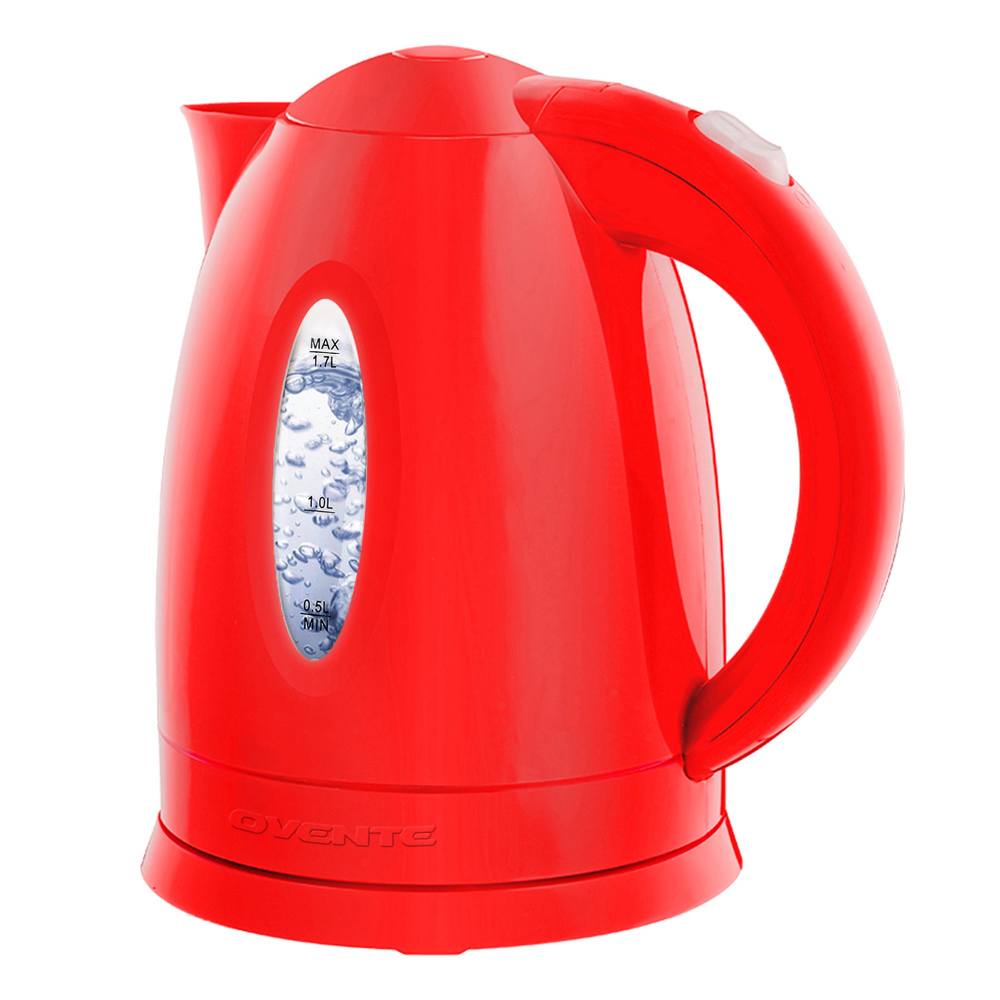 OVENTE Electric Kettle Hot Water Heater 1.7 Liter - BPA Free Fast Boiling  Cordless Water Warmer - Auto Shut Off Instant Water Boiler for Coffee u0026 Tea  Pot - Red KP72R - Walmart.com