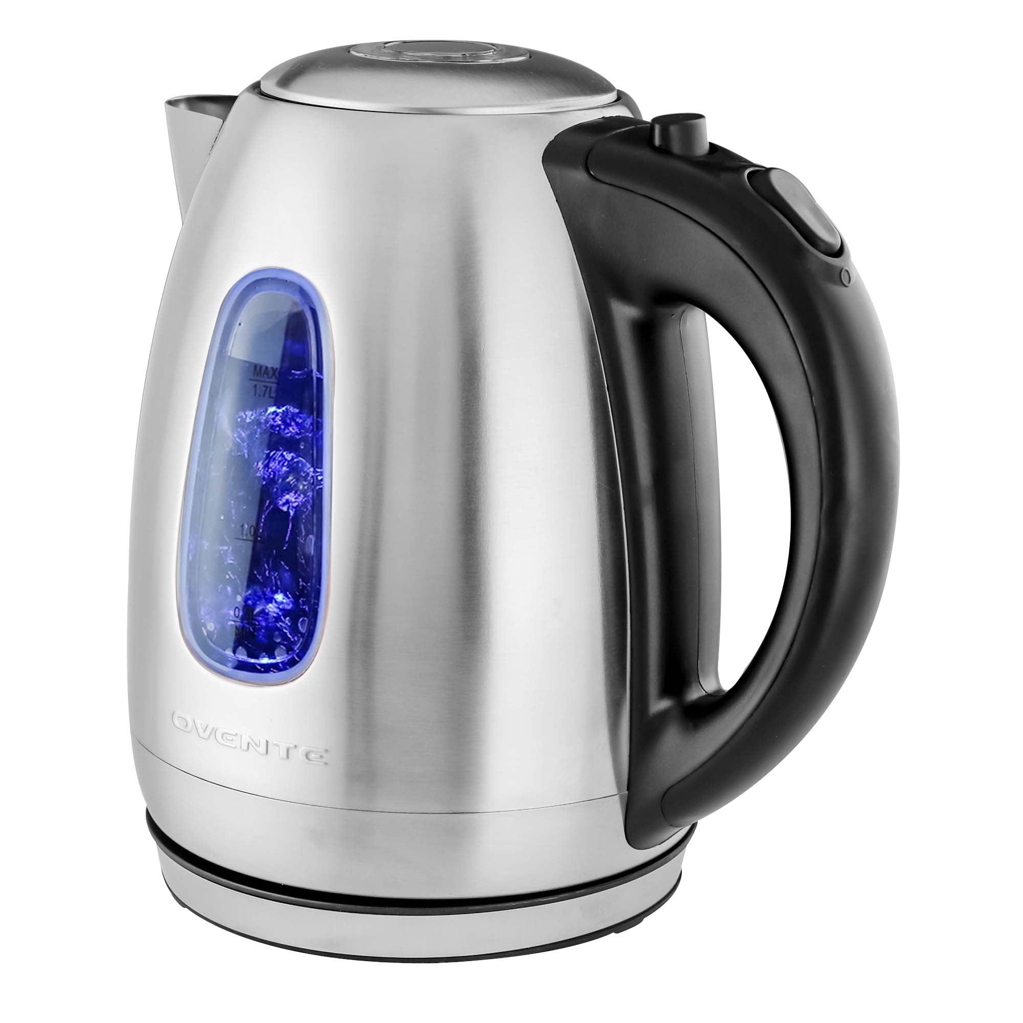 OVENTE Electric Kettle Stainless Steel Instant Hot Water Boiler BPA Free  1.7 Liter 1100 Watts Fast Boiling with Cordless Body and Automatic Shut Off